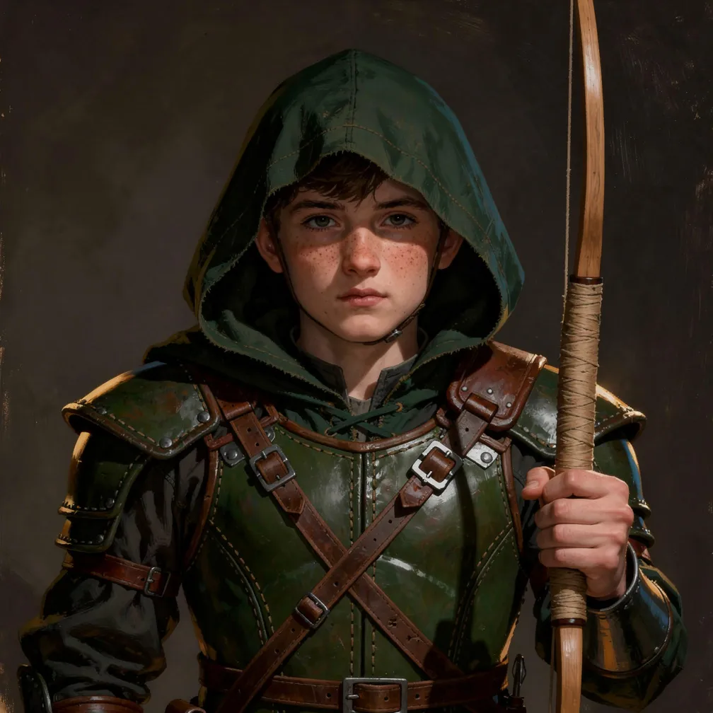 Painted portrait of the Archer, one of DANKGAME's units.